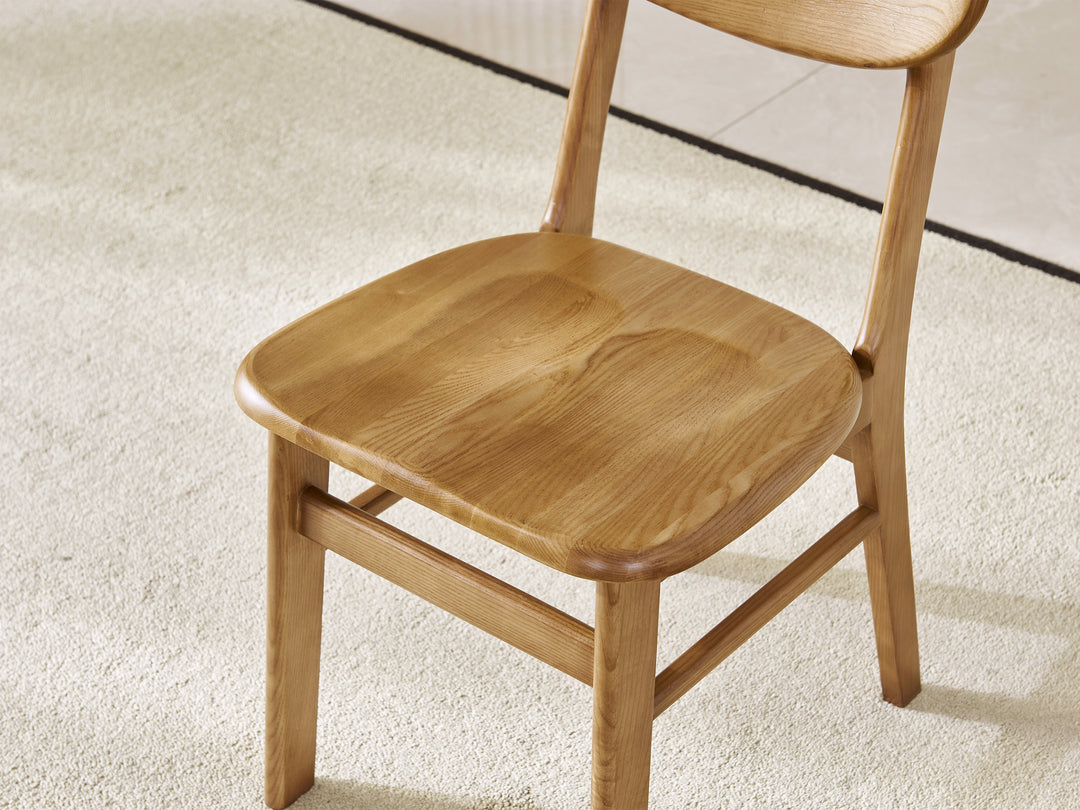 Natural Chippen Wooden Dining Chair (Set of 2)