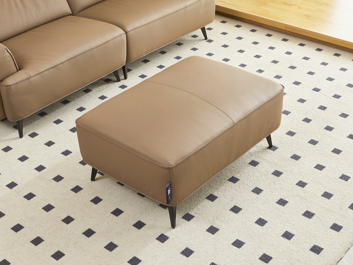 KA Dan Leather Ottoman