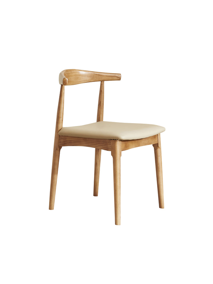 Natural Elda Oak Wood Dining Chair (Set of 2)