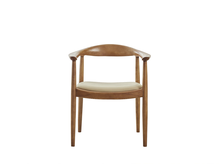 Ericson Natural Oak Wood Leather Armchair