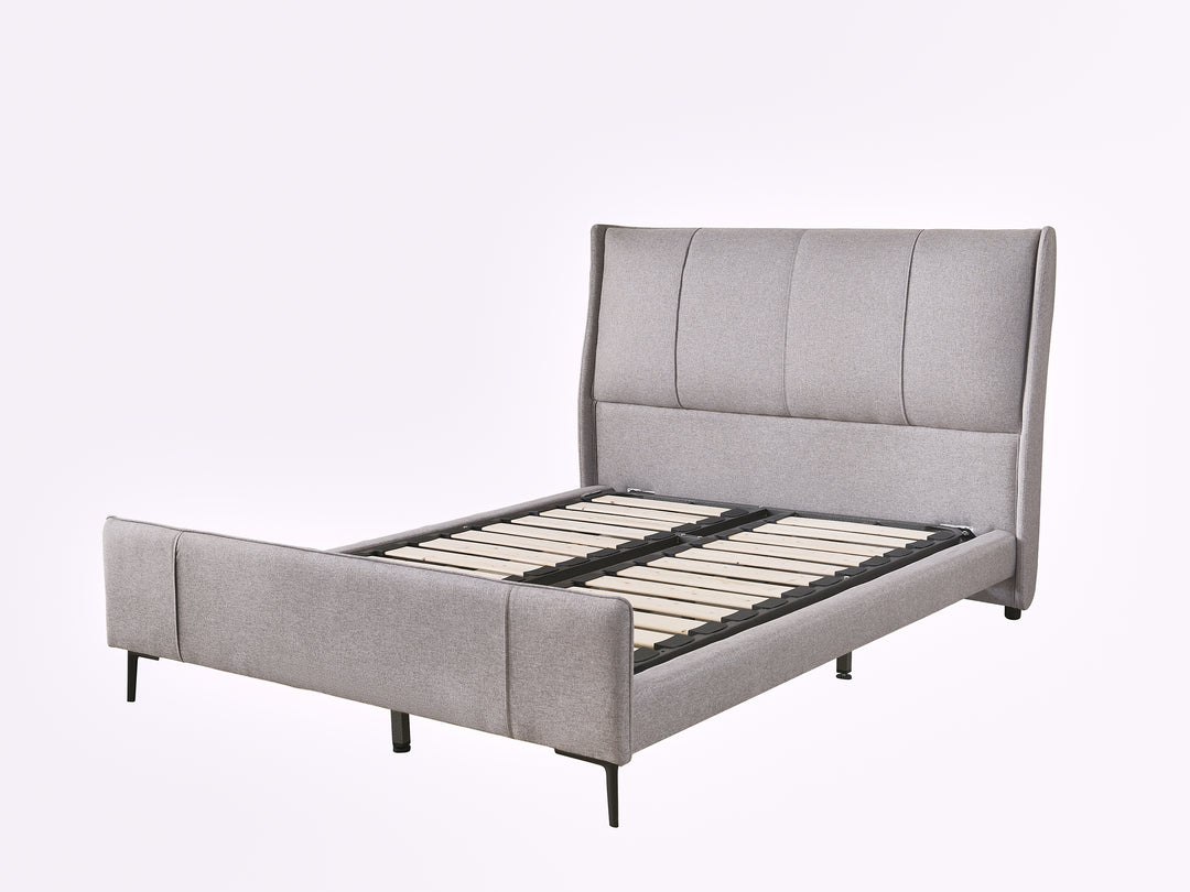 Hudson Grey Upholstered Bed Frame