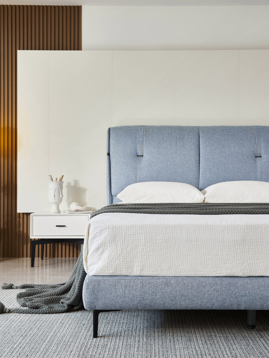 Memphis Tapered Upholstered Bed Frame