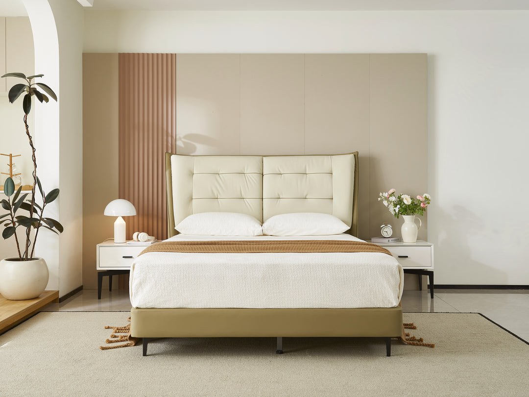 Orlando Buttoned Leather Bed Frame