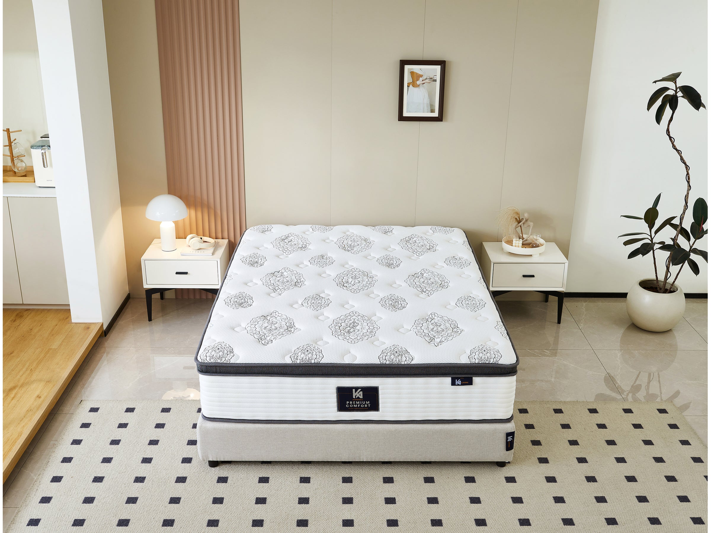 Queen-Premiere-Memory-Foam-Spring-Mattress-Front