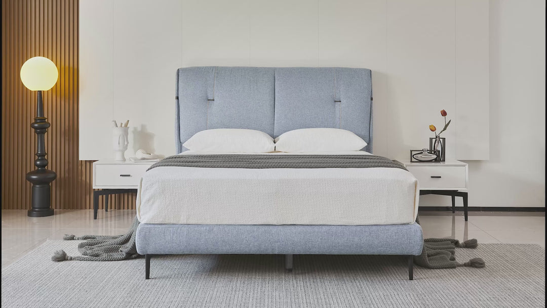 Memphis Tapered Upholstered Bed Frame