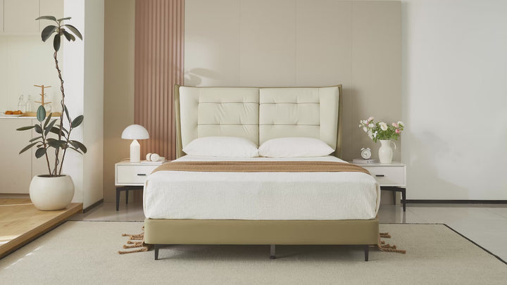 Orlando Buttoned Leather Bed Frame